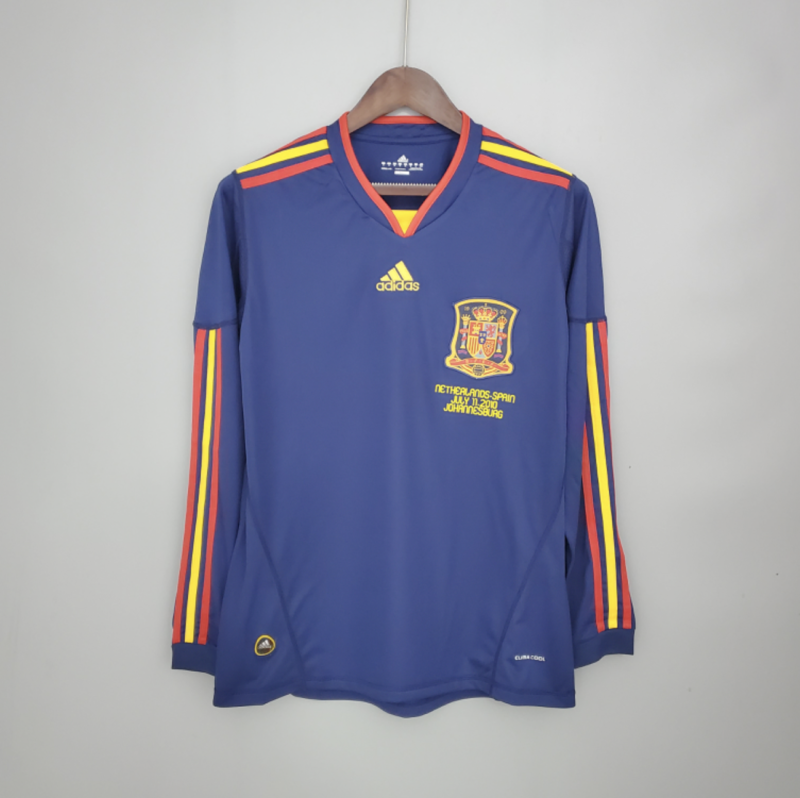 Retro Long Sleeve Spain 2010 Away Kit